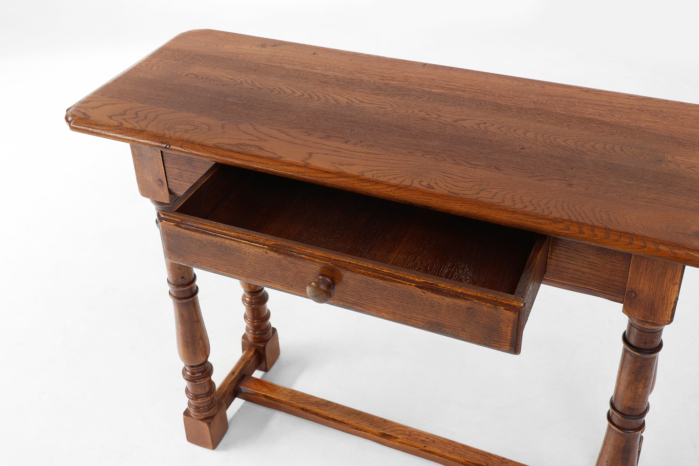 Rustic oak console table with drawer, Belgium ca. 1800thumbnail